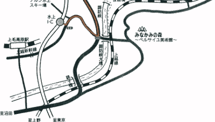 水上温泉 山楽荘までのご道程